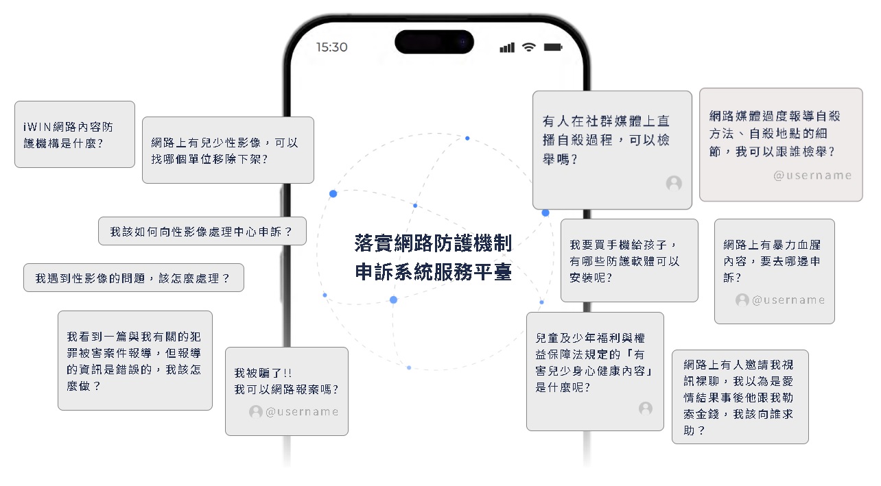 連結到落實網路防護機制申訴系統服務平臺